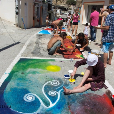 Matala street painting 